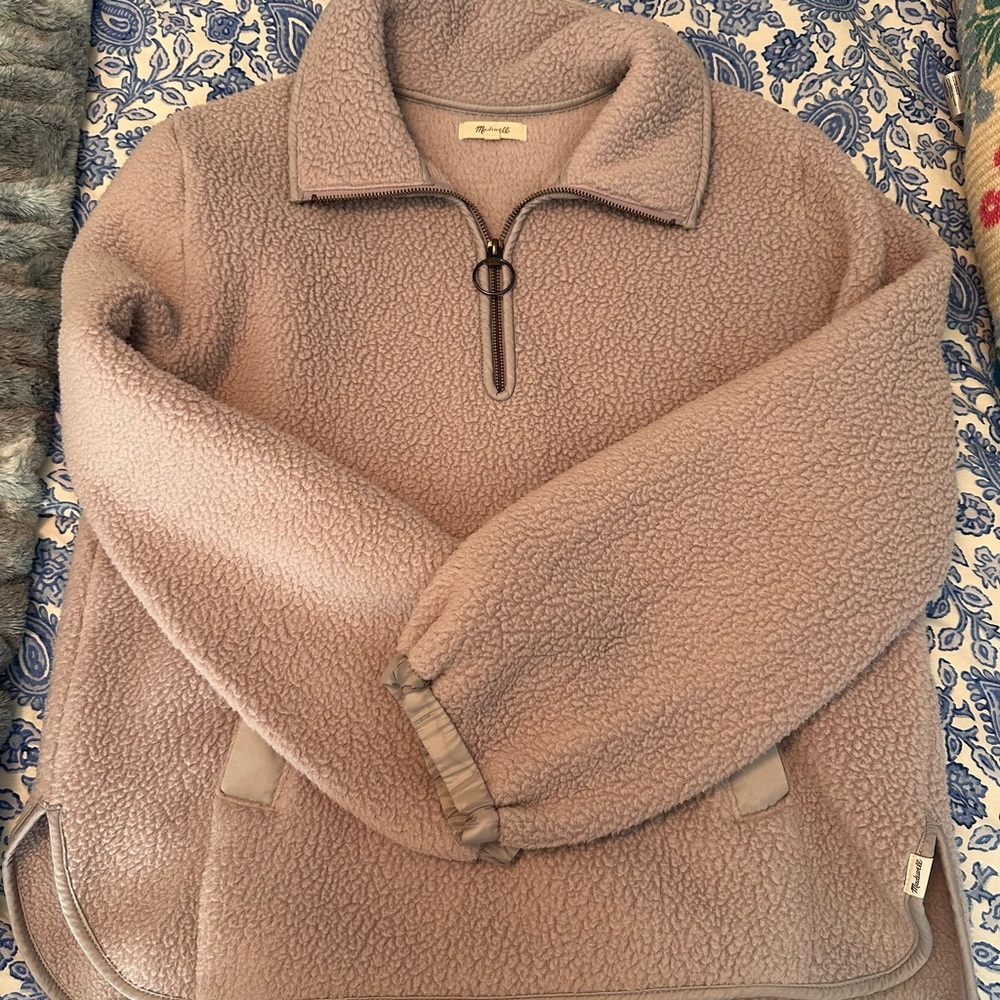 Madewell Purple Fleece Pullover